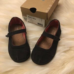 HTF Black Tiny Toms Canvas Mary Janes Sz7